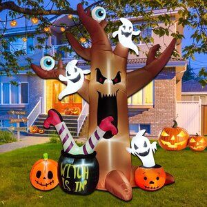 ⚡8 Ft Halloween Inflatables Outdoor Decorations  Outdoor Spooky Halloween